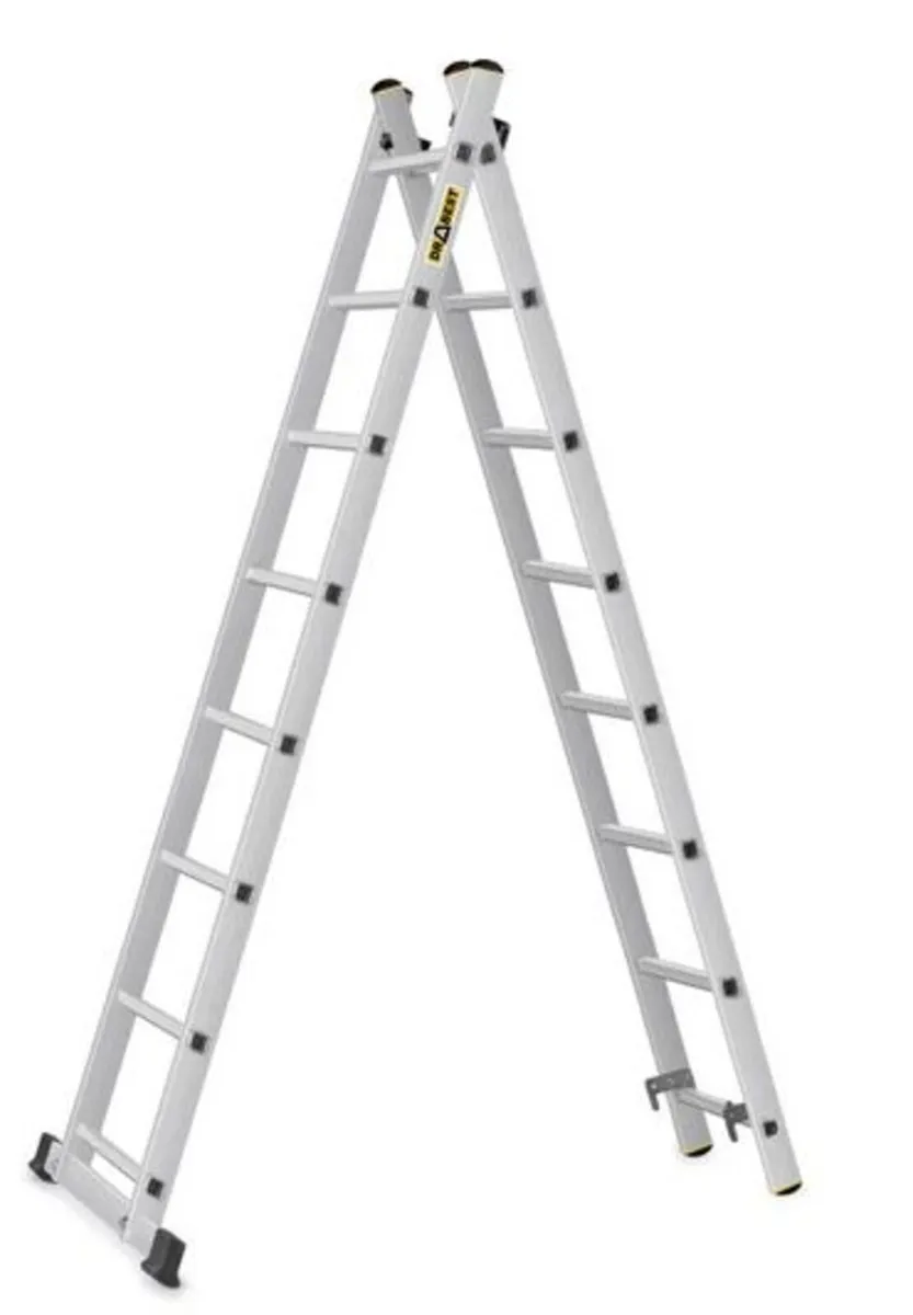 Aluminum Ladder Scaffolding 2x8 Steps New - Image 3