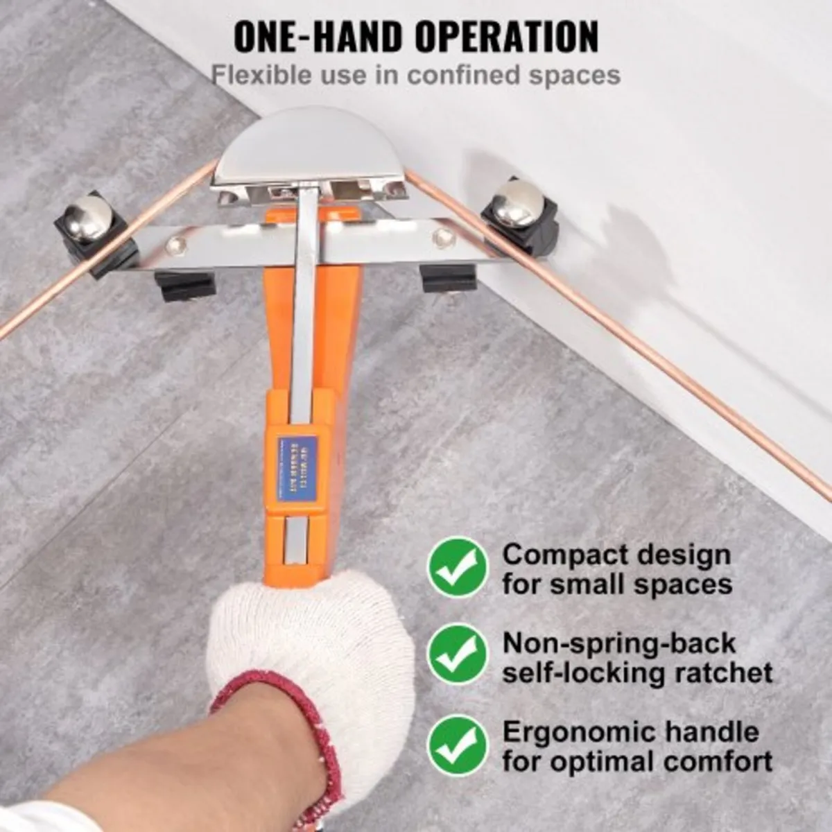 Pipe Tube Bender, 6.4mm-22.2mm Ratcheting Tubing B - Image 3