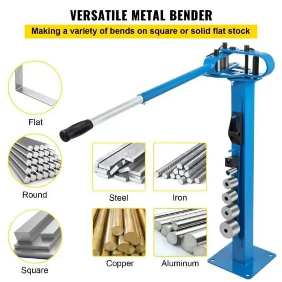 Compact Bender Metal Manual Floor Type 7 Dies 1-3" - Image 3