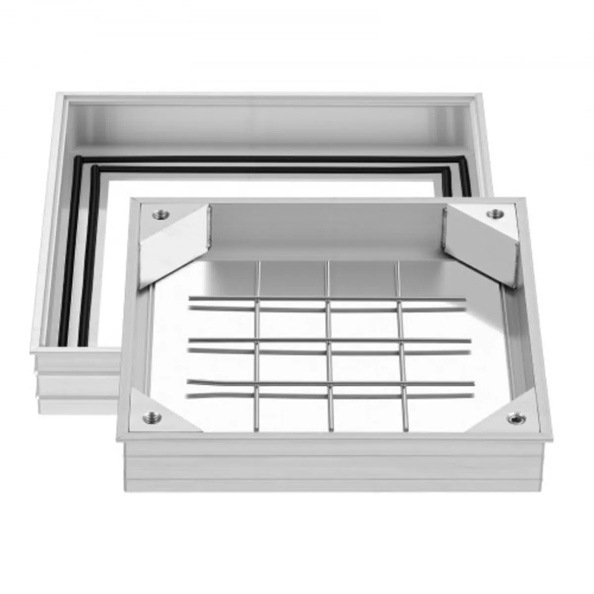 Manhole Cover with Frame, 300 x 300mm Invisible Re - Image 1