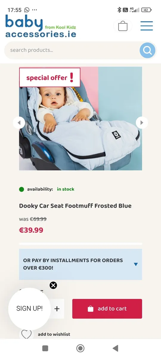 Car seat footmuff - Image 1
