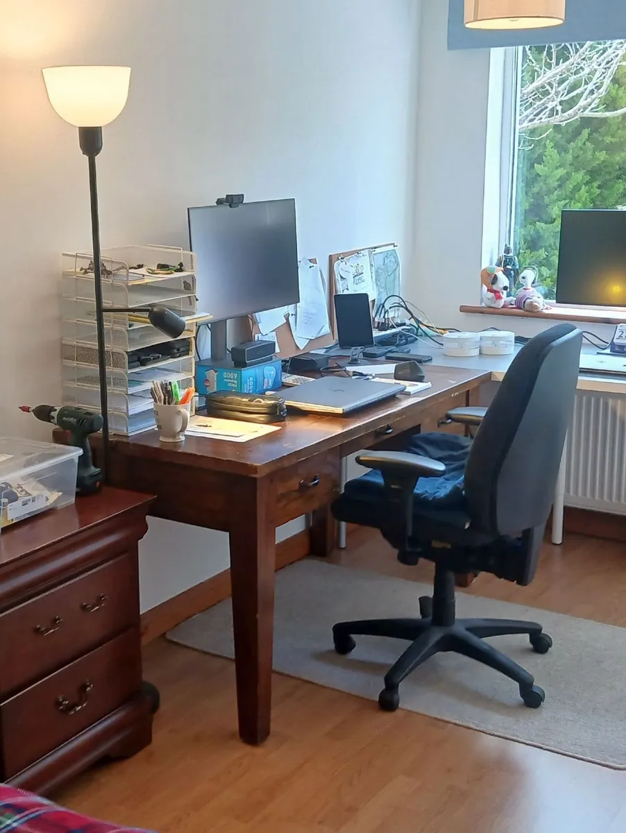 Large solid wood Writing Table Desk 150cm/59inches - Image 2