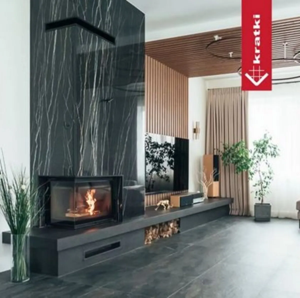 Cast iron INSET STOVE KRATKI MAJA DECO left 8 kW - Image 2