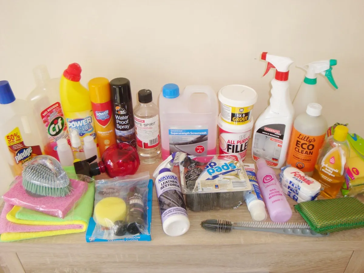 Cleaning products and other items bundle - Image 1