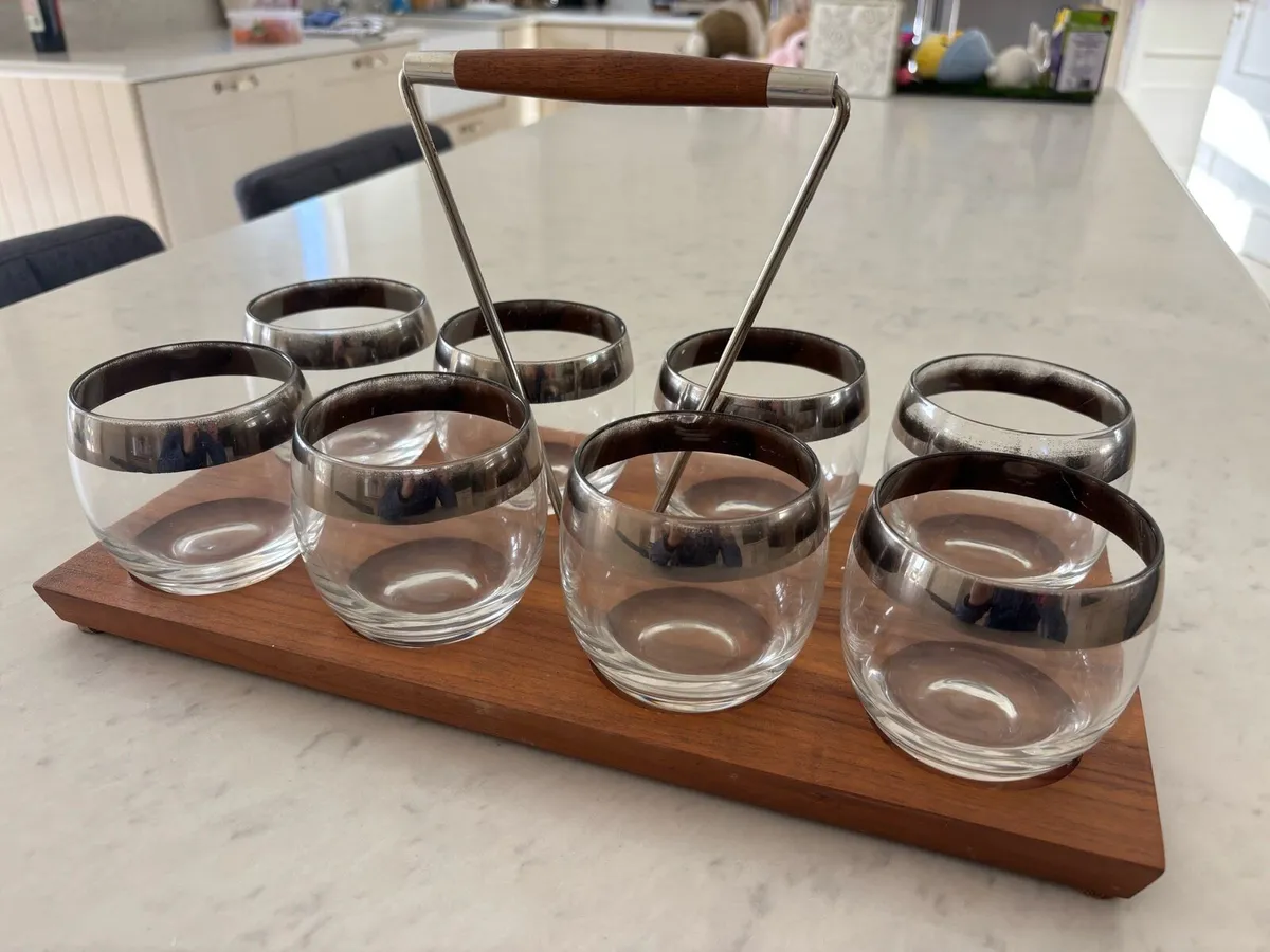 Whiskey Roly Poly Hlases vintage set of 8