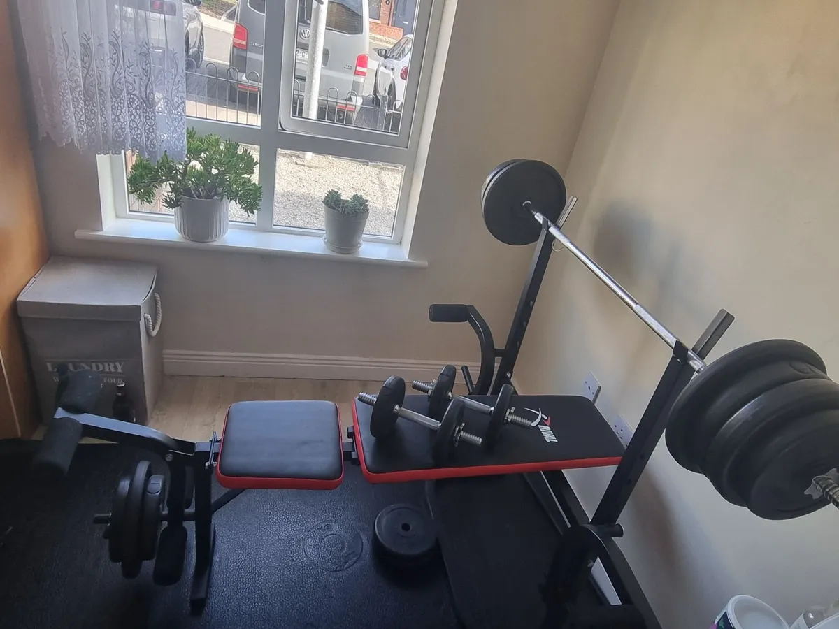 Gym. Weight bench with equipment. - Image 2