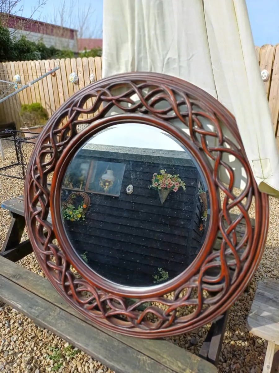 Large Vintage Syroco Resin Mirror - Image 4