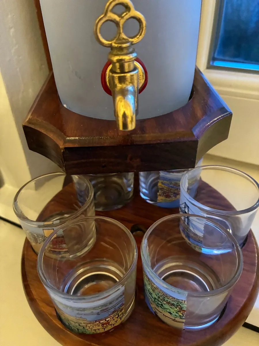 Very Rare Timber & Glass Conac Decanter Set - Image 3