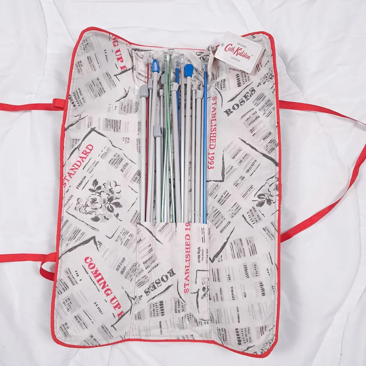 Cath Kidston Blue Clock Knitting Oilcloth Roll - Image 2