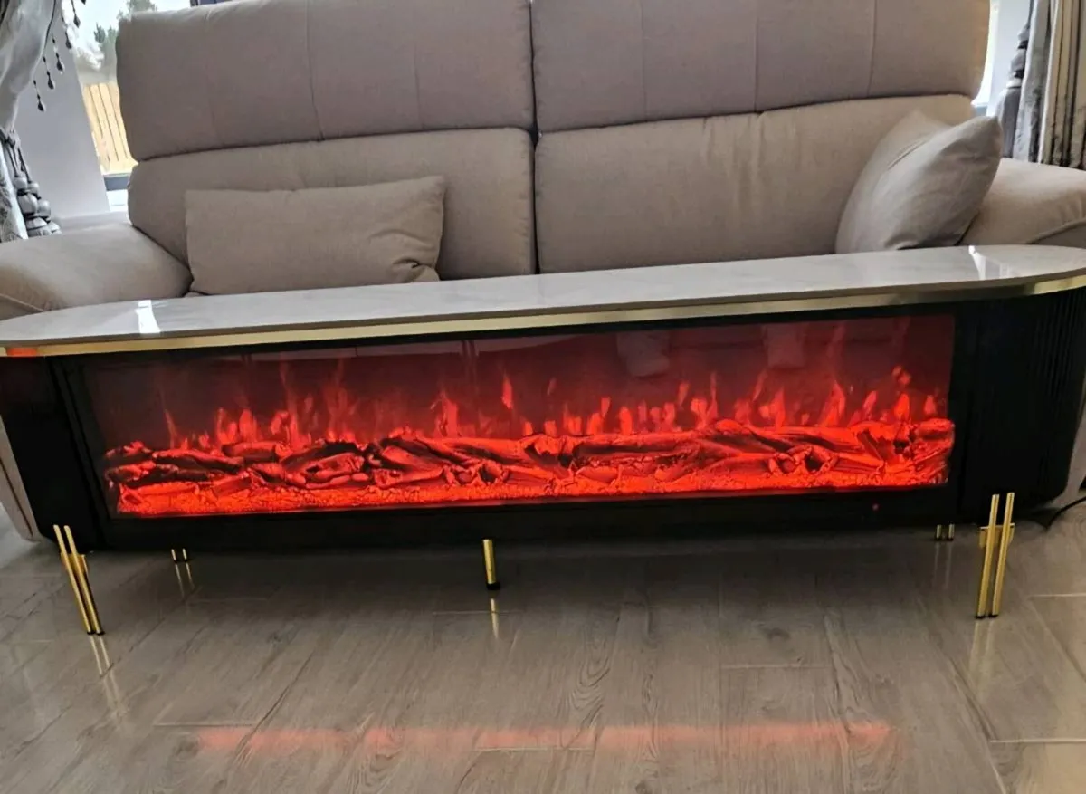 Electric fire with matching coffee table - Image 2