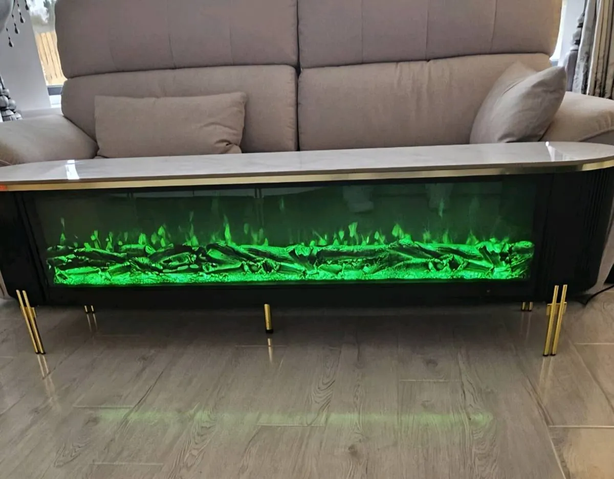 Electric fire with matching coffee table - Image 3