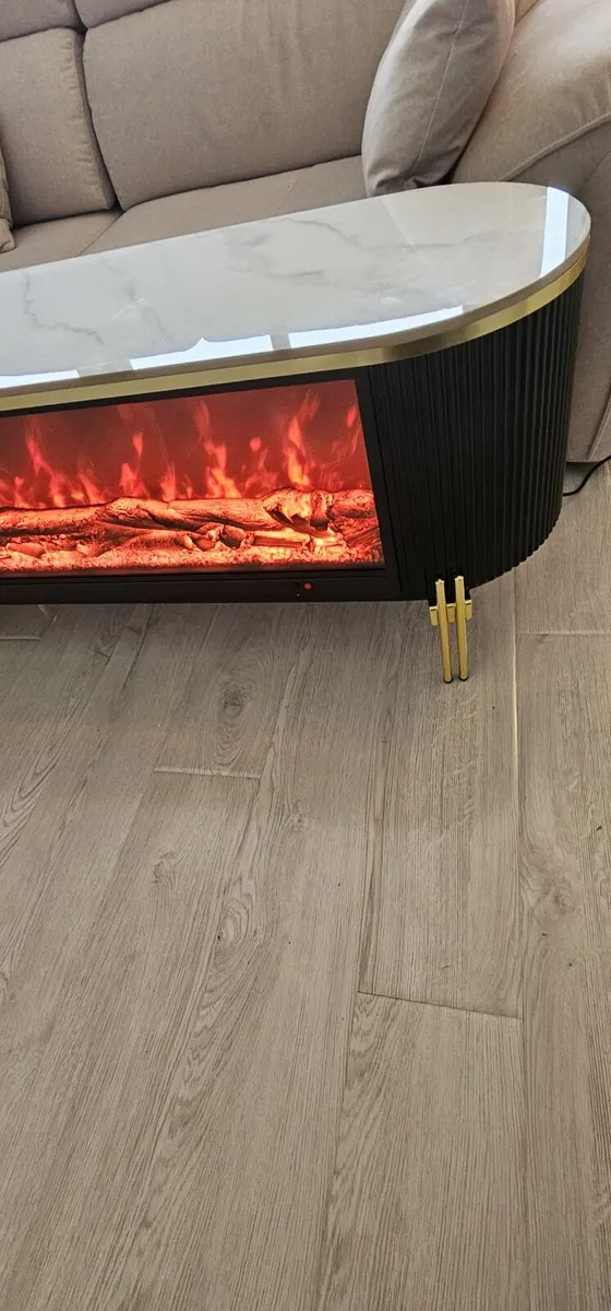 Electric fire with matching coffee table - Image 4