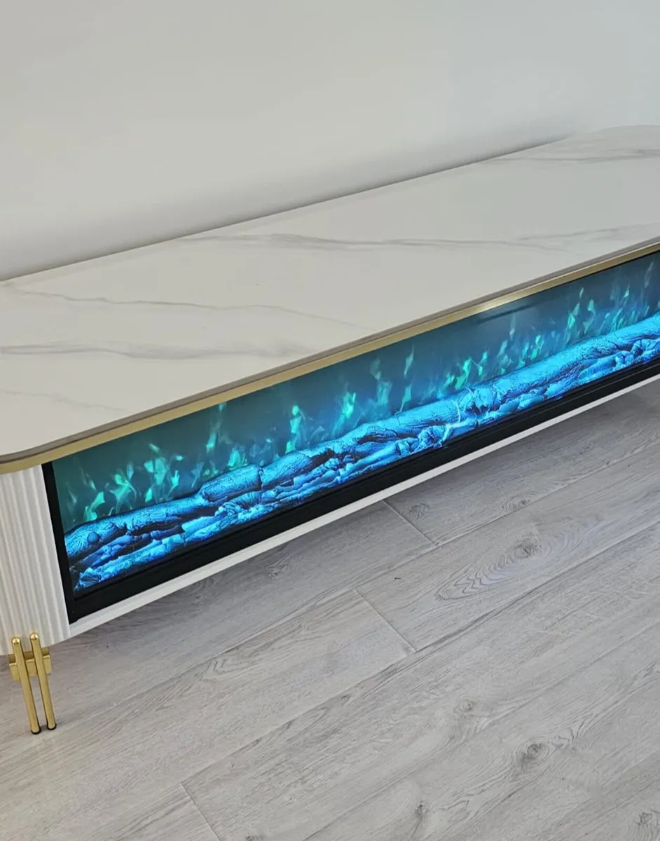 Electric fire with matching coffee table - Image 4