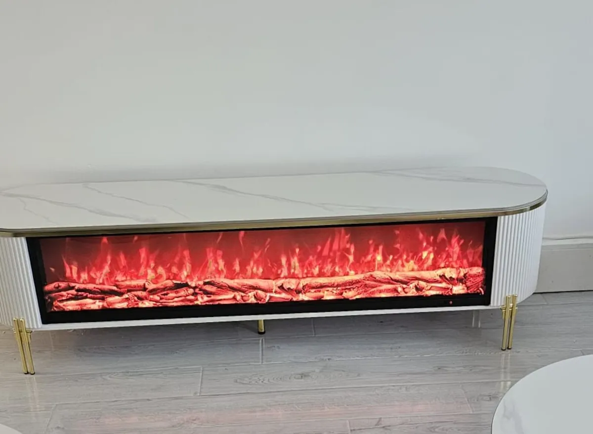 Electric fire with matching coffee table - Image 2