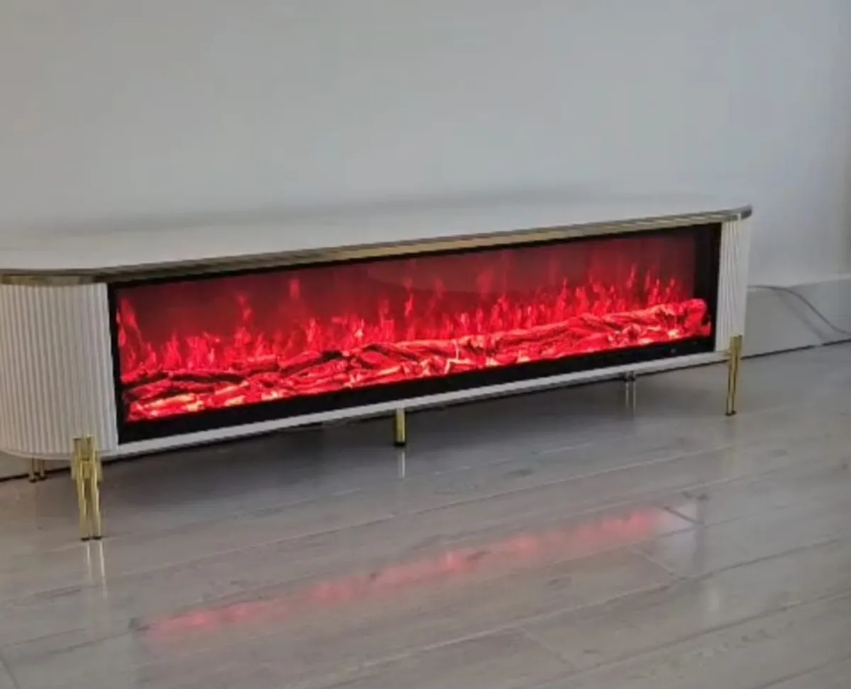 Electric fire with matching coffee table - Image 1