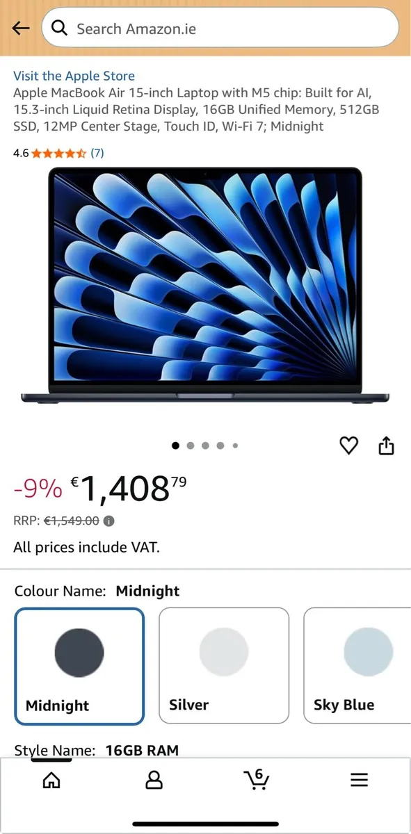 Macbook Air 15 inch M5 Chip new in box - Image 1