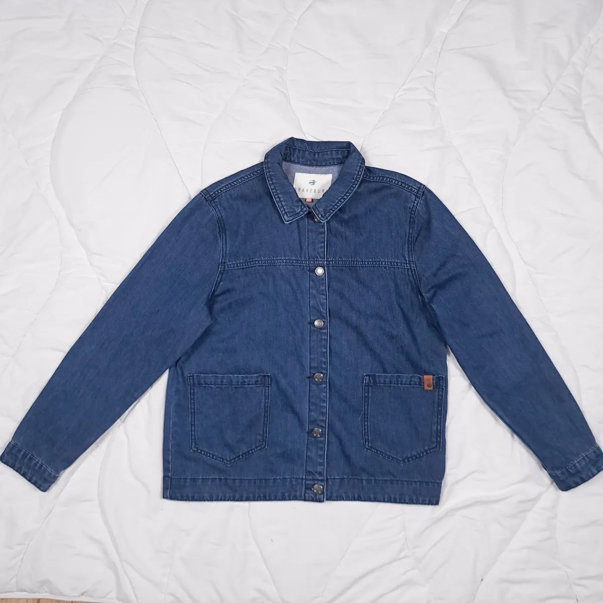 Brakeburn Dark Wash Blue Denim Utility Jacket 10UK - Image 1