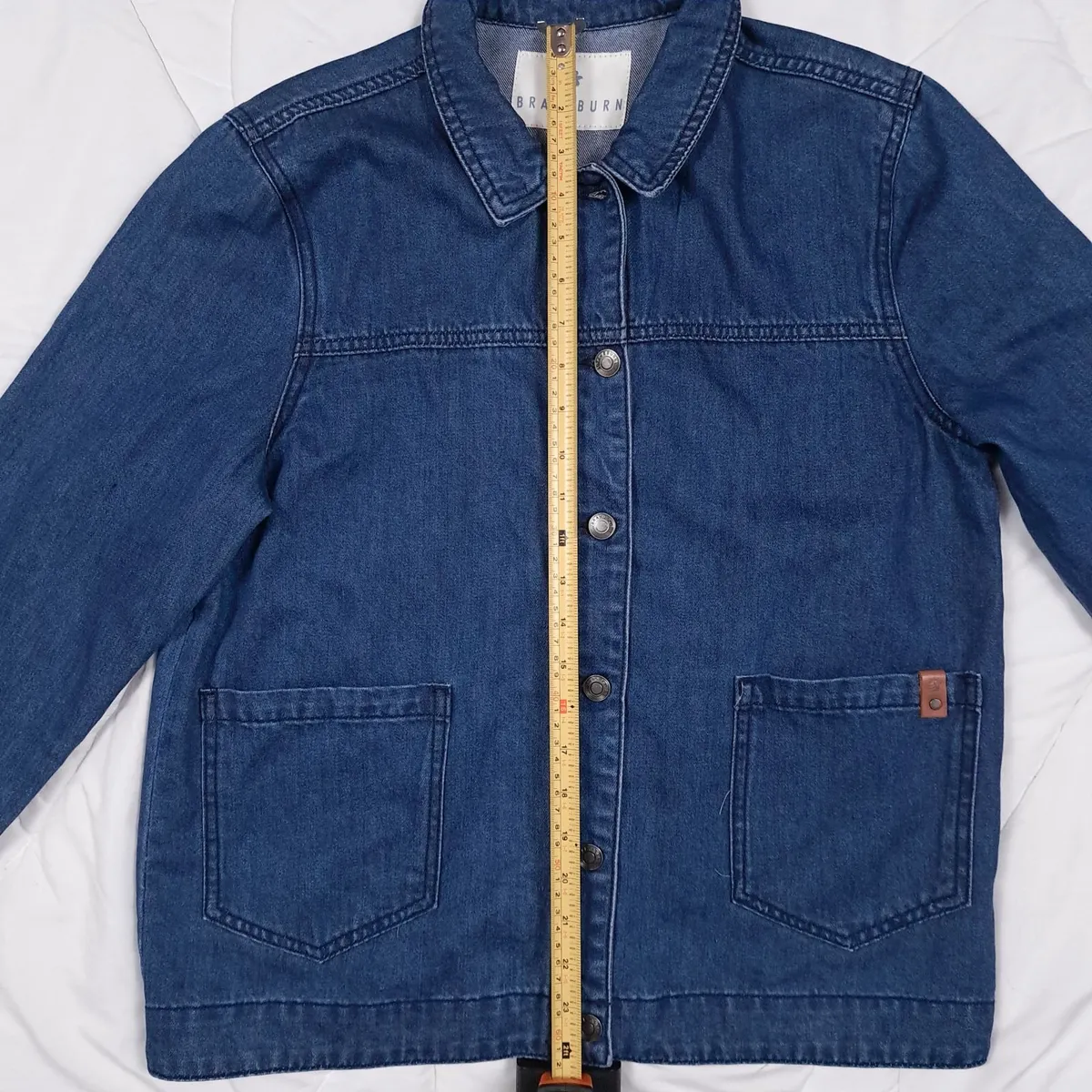 Brakeburn Dark Wash Blue Denim Utility Jacket 10UK - Image 4