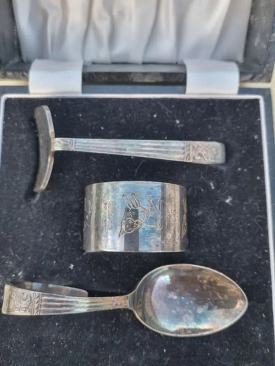Vintage Silver Plated Christening set - Image 2