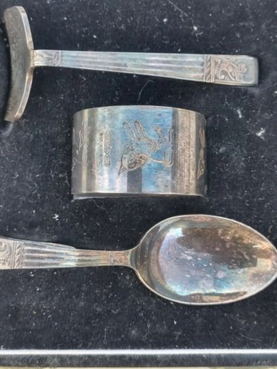Vintage Silver Plated Christening set - Image 3