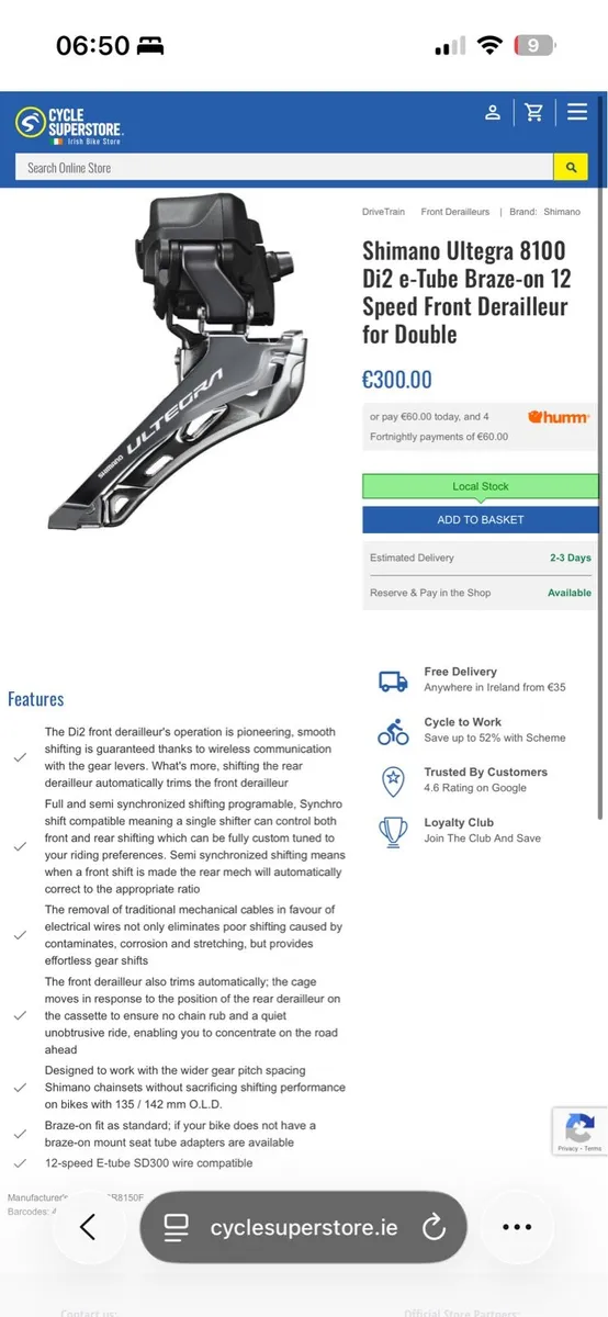 Shimano Ultegra R8150 Di2 Front Derailleur - Image 4