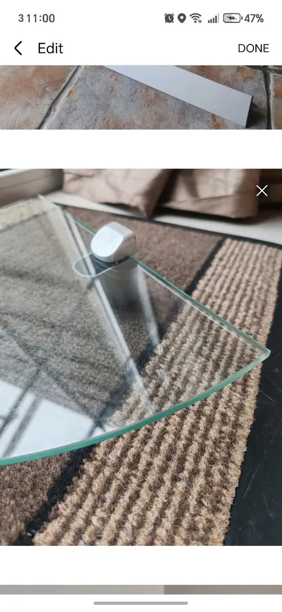 Tempered Glass Shelves Corner and Straight Shelf € - Image 2