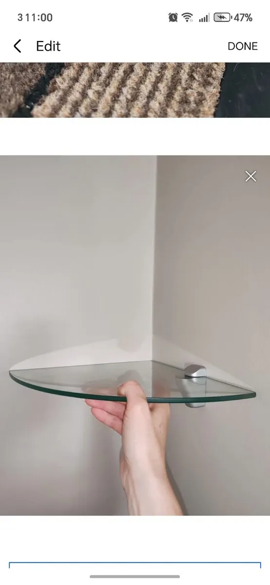 Tempered Glass Shelves Corner and Straight Shelf € - Image 3