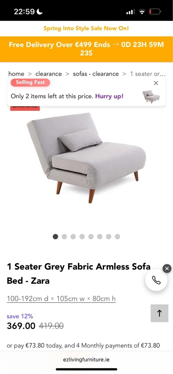 Sofa bed. Like new - Image 3