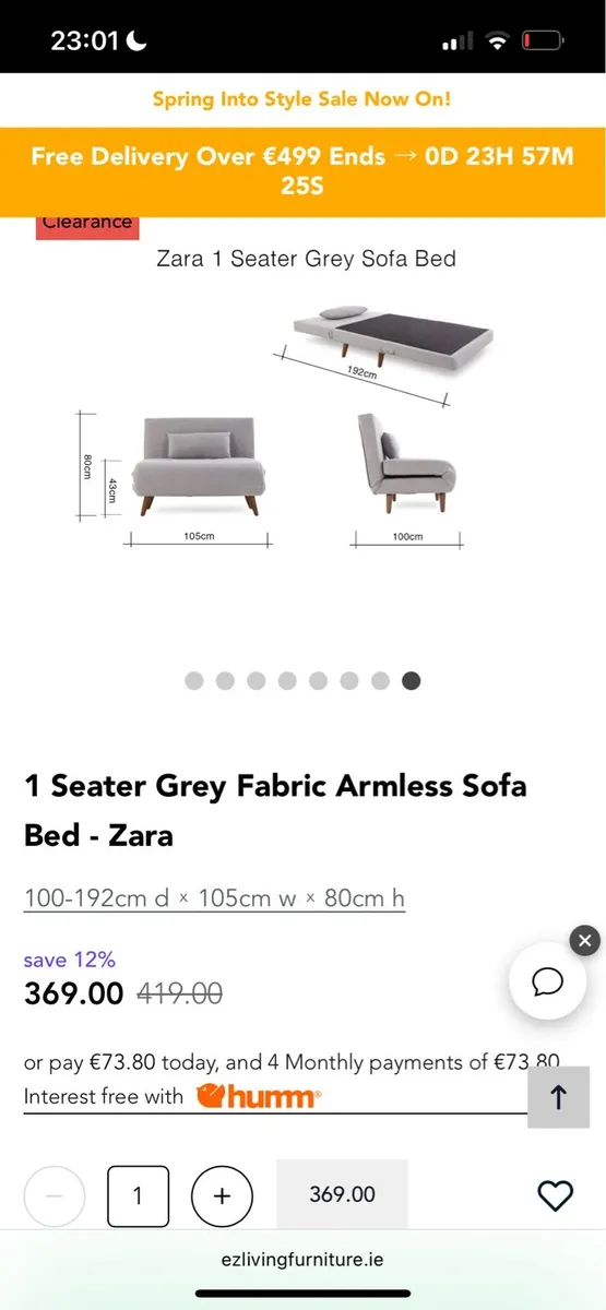 Sofa bed. Like new - Image 4