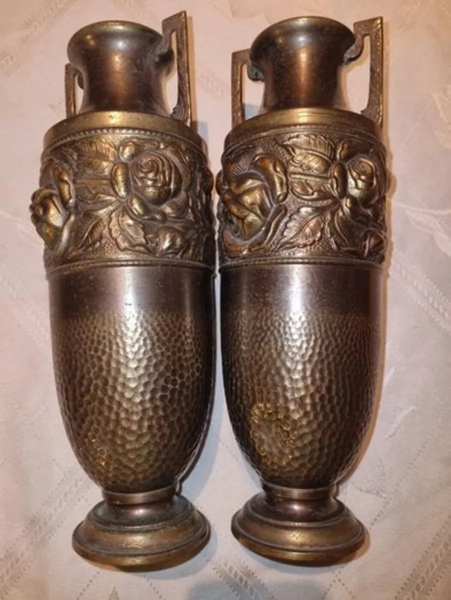 Art Nouveau Brass Vase, Beldray, - Image 4