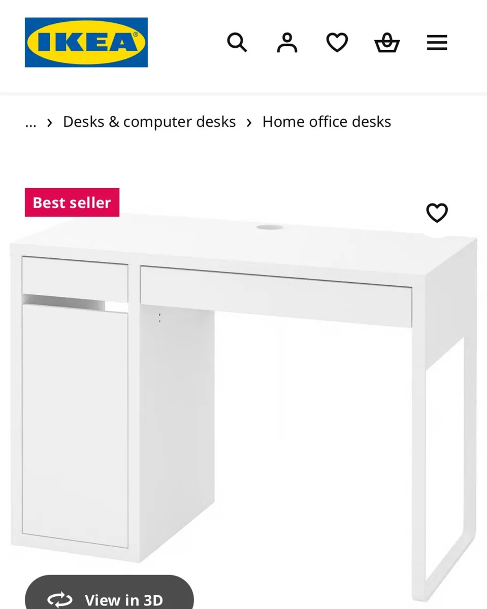 IKEA Office desk with storage in excellent conditi - Image 1