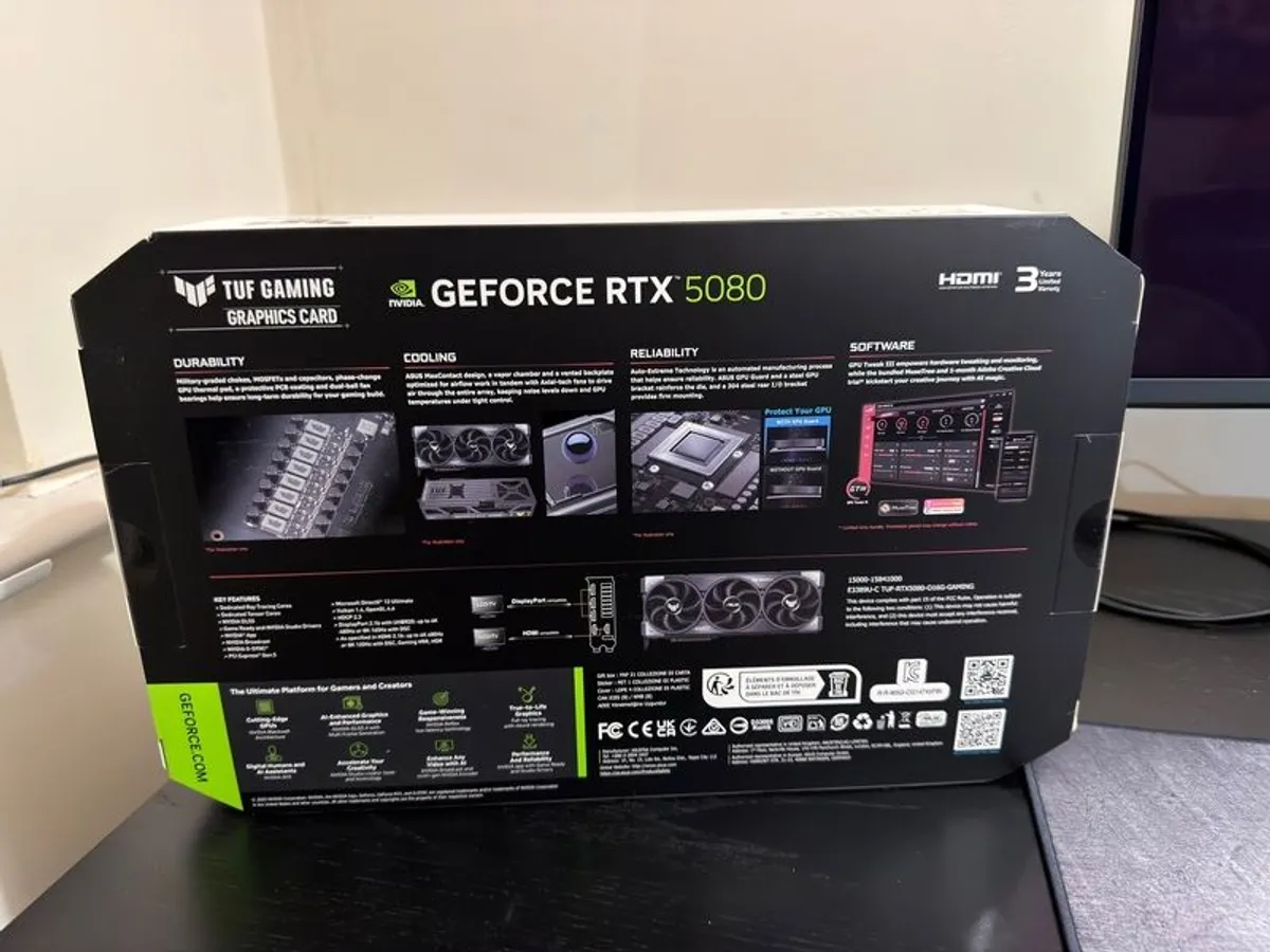ASUS TUF Gaming RTX 5080 OC Edition 16GB GDDR7 - 3 Months Old + Warranty + Boxed - Image 2