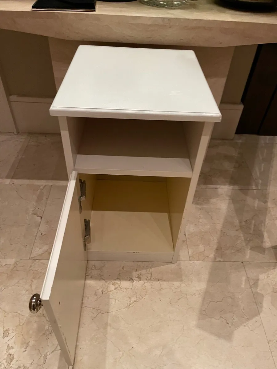 Lovely Solid White Bedside Locker - Table -Deliver - Image 2