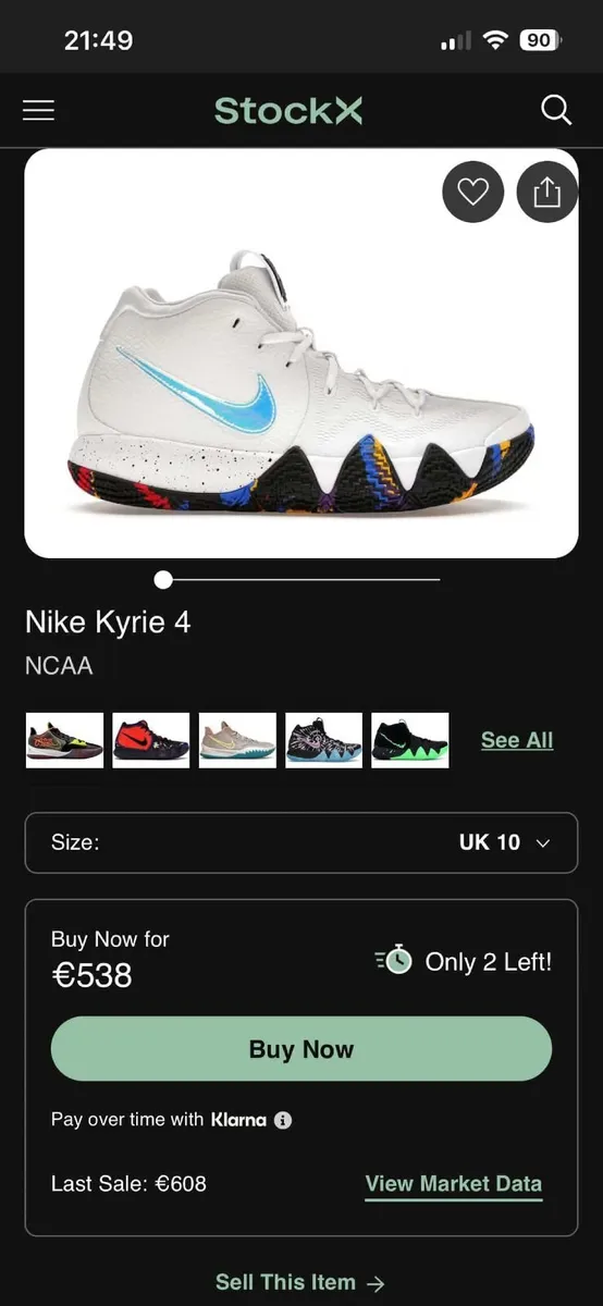 Kyrie 4 NCAA Size 11 Basketball Shoe - Image 3