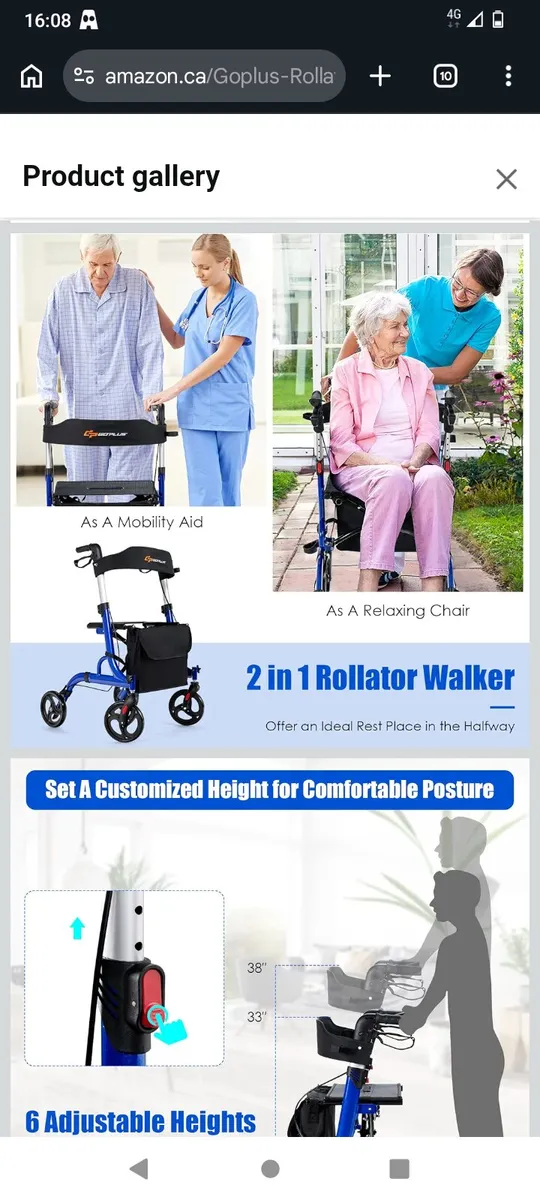 new Goplus rollator walker postage - Image 2