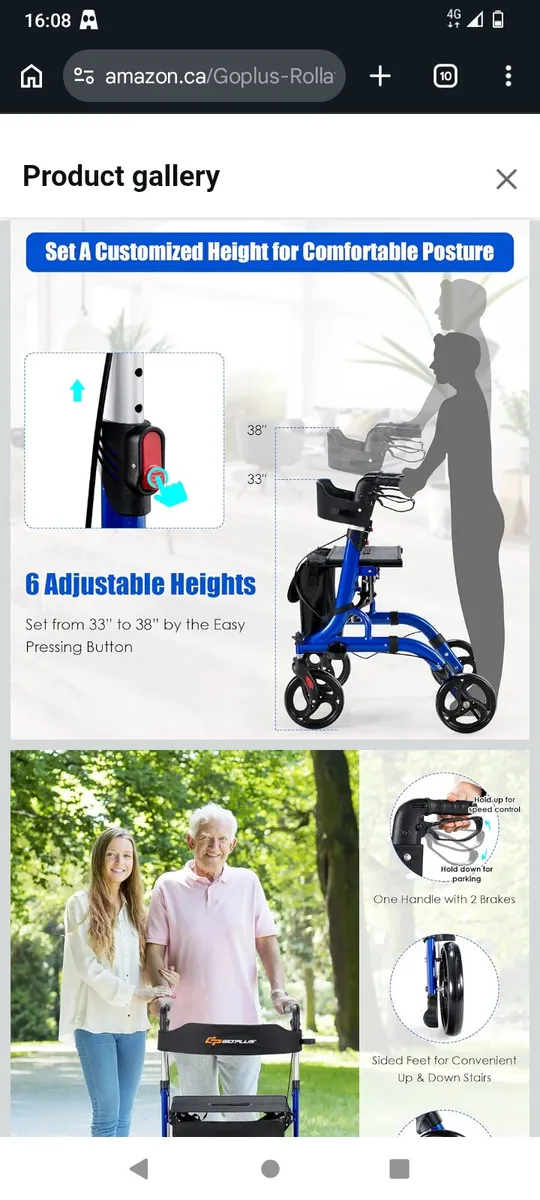 new Goplus rollator walker postage - Image 3