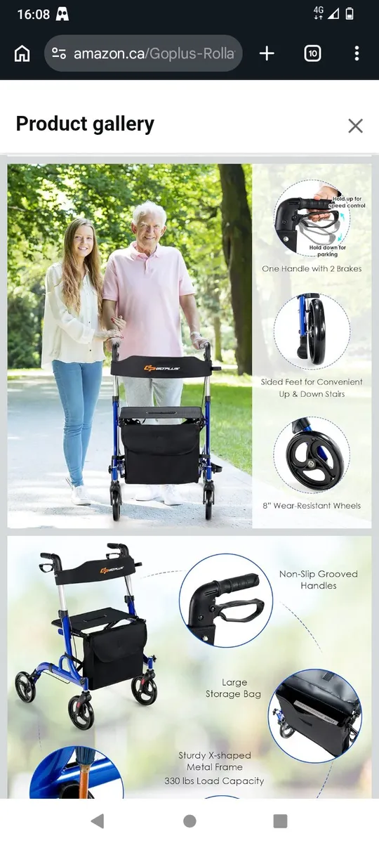 new Goplus rollator walker postage - Image 4