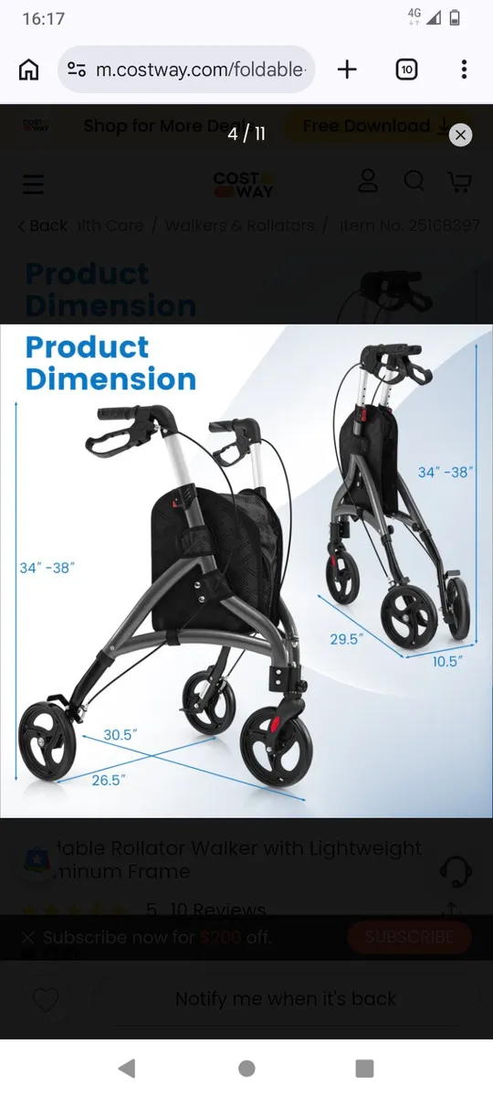 New rollator walker postage - Image 2