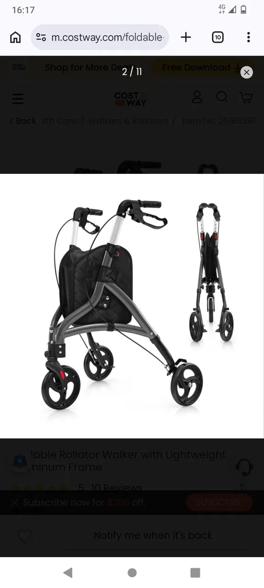 New rollator walker postage - Image 1