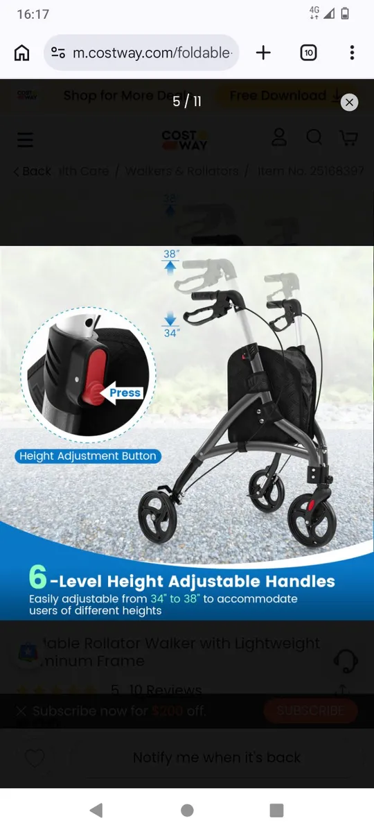 New rollator walker postage - Image 3