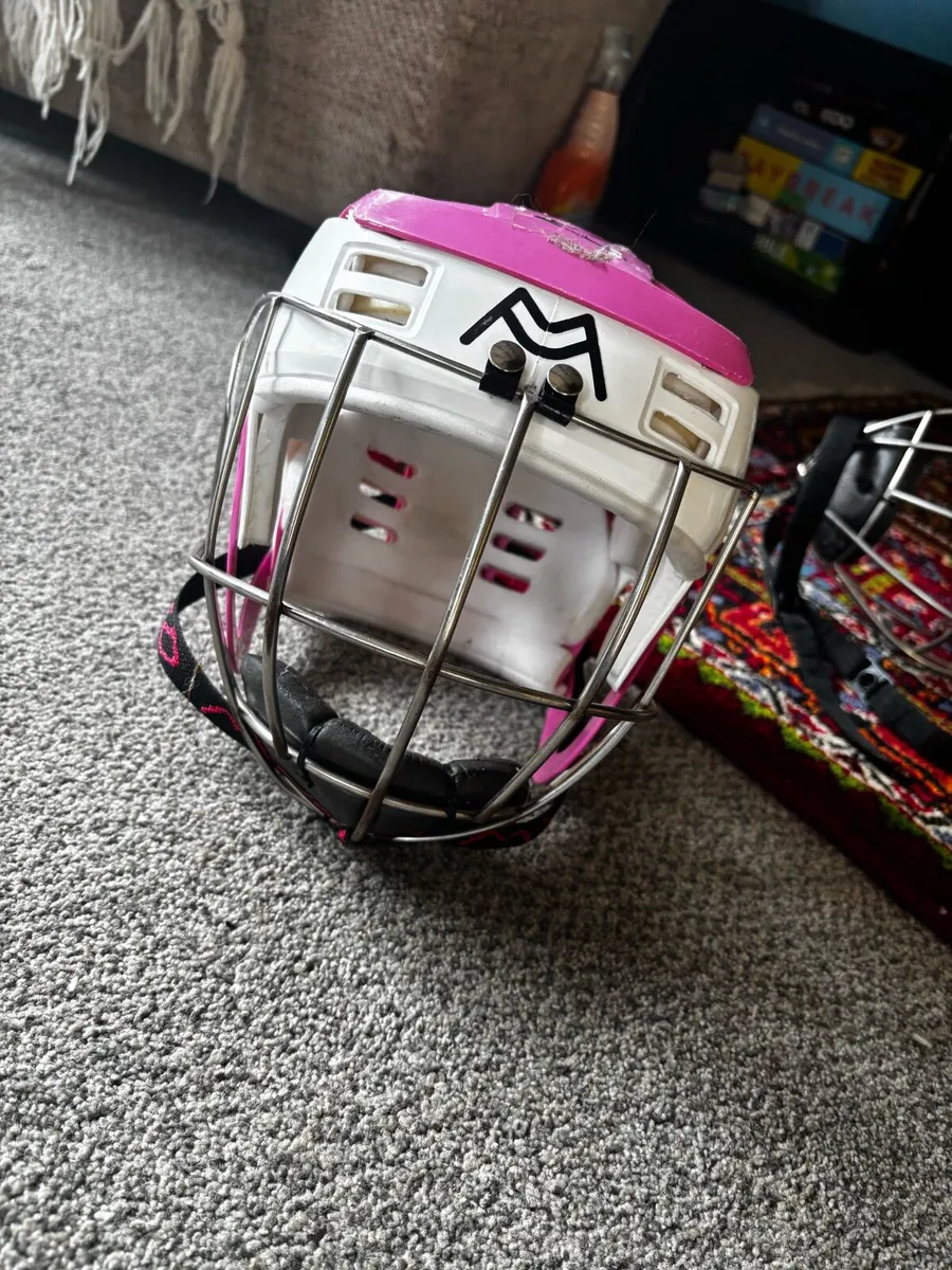 2 Kids mycro Hurling helmets and shinguards - Image 1