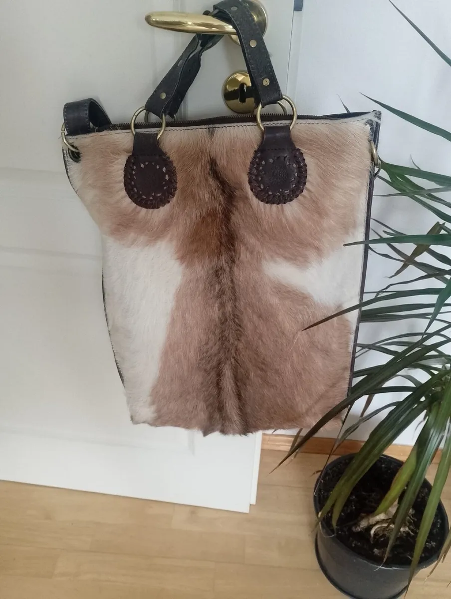 Leather Handbag (hair-on-hide bag) - Image 3