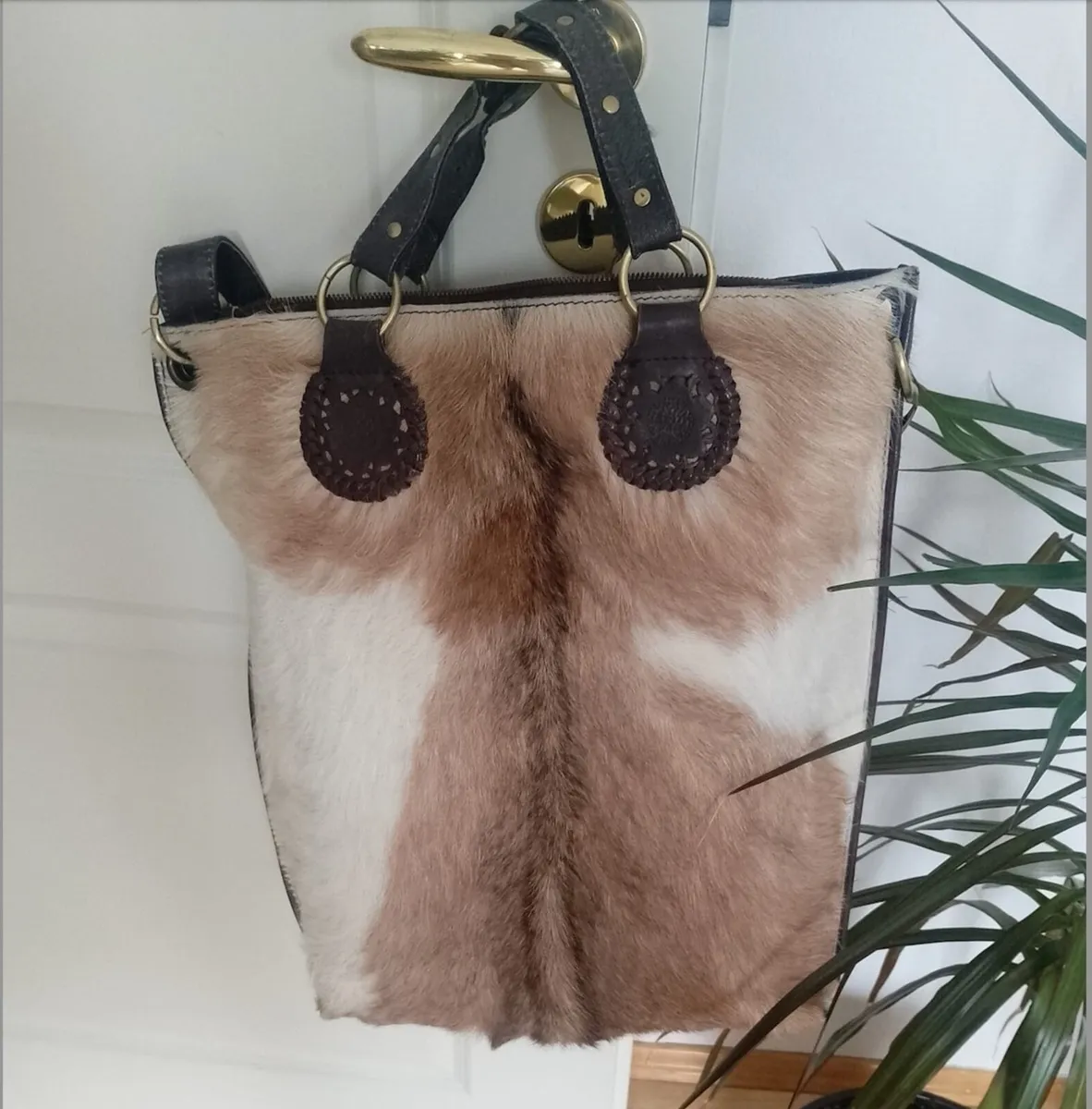 Leather Handbag (hair-on-hide bag) - Image 2