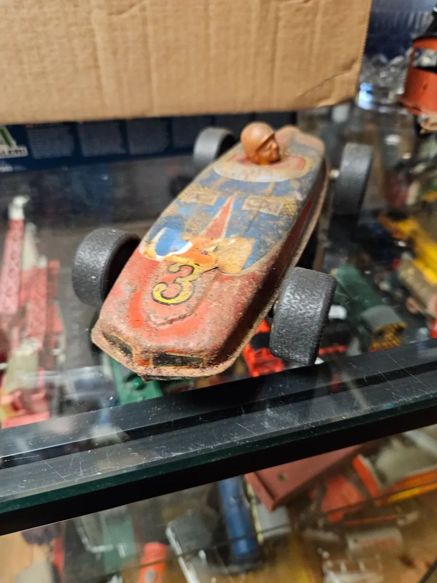 Vintage Tinplate Racing Car - Image 1