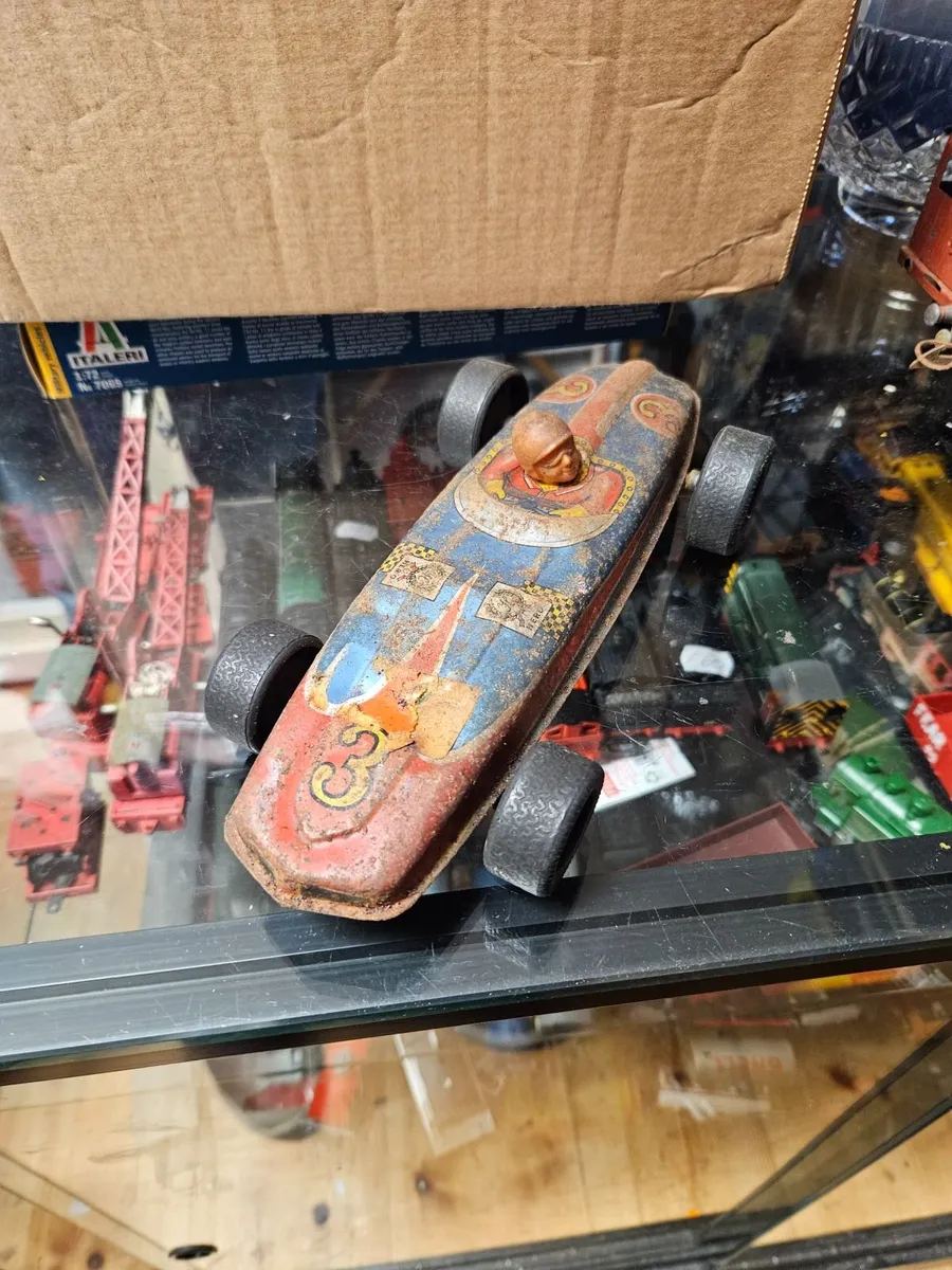 Vintage Tinplate Racing Car - Image 2