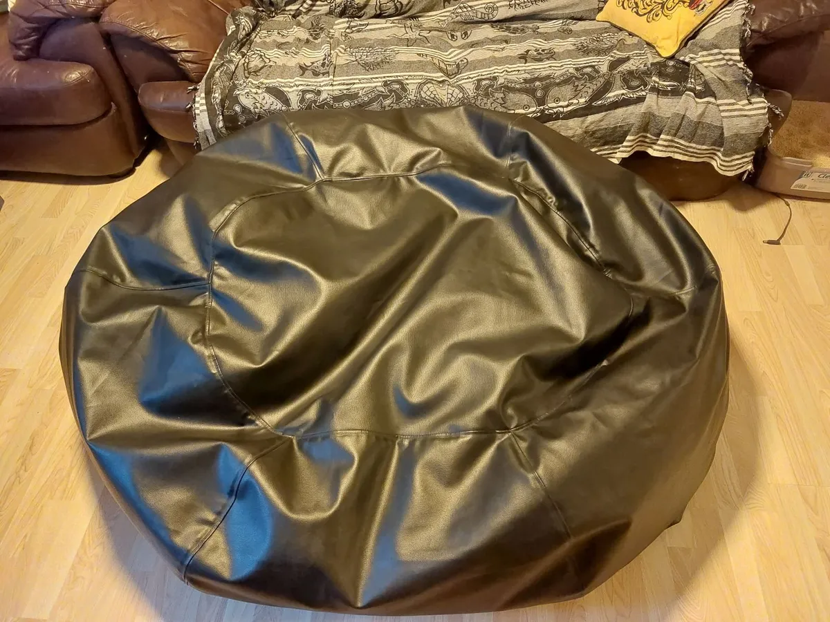 XXL Faux Leather Bean Bag - Image 2