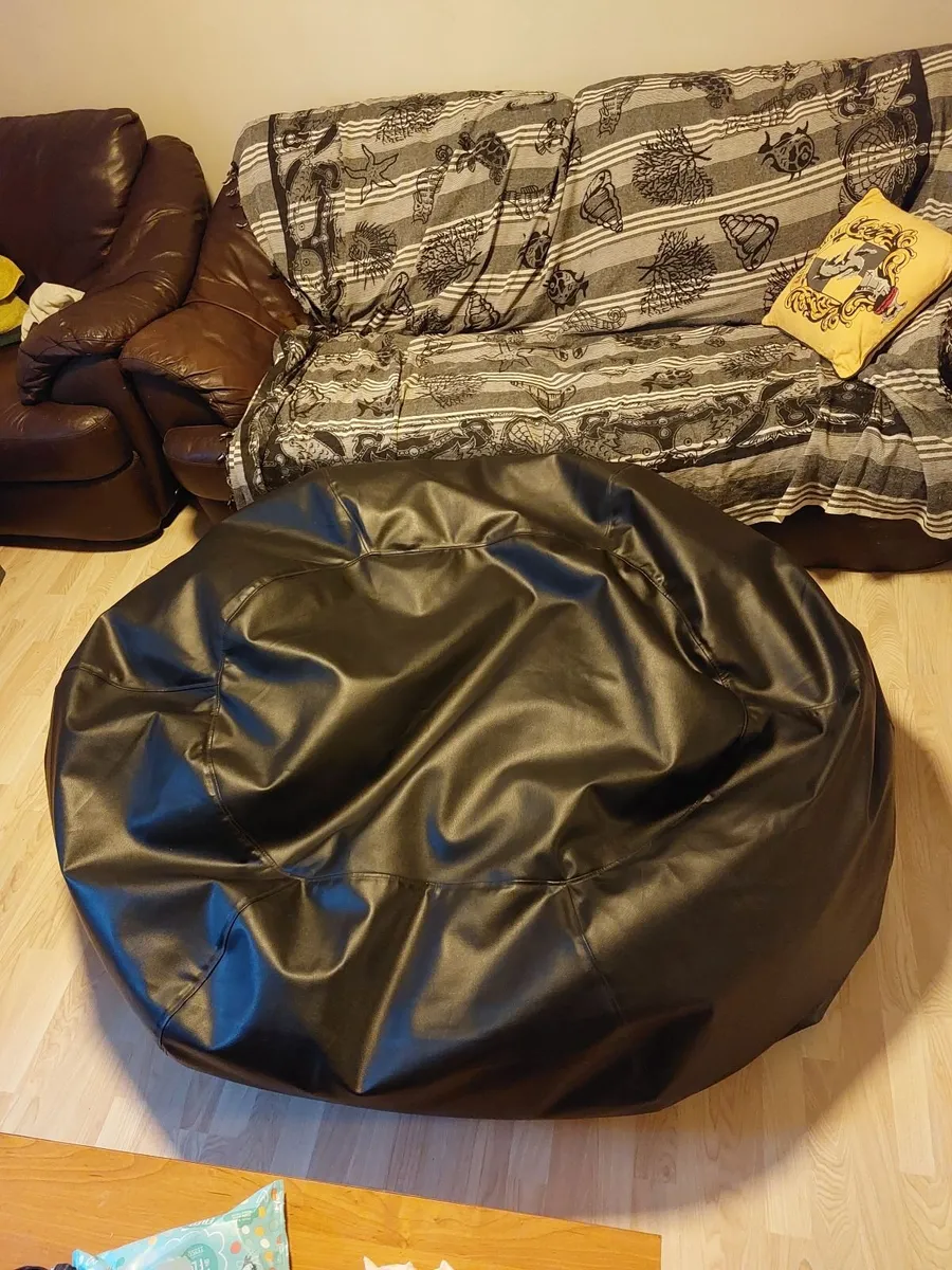 XXL Faux Leather Bean Bag - Image 1