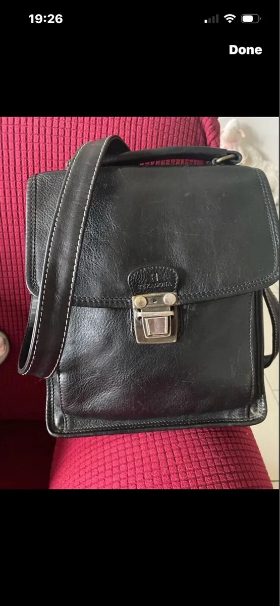 Hexagons Leather Shoulder Bag - Image 1