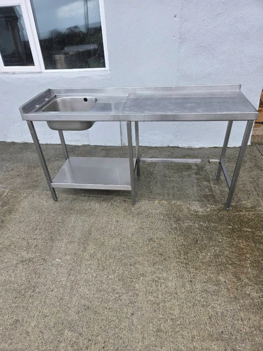 5 x Stainless steel commerical sinks - Image 1