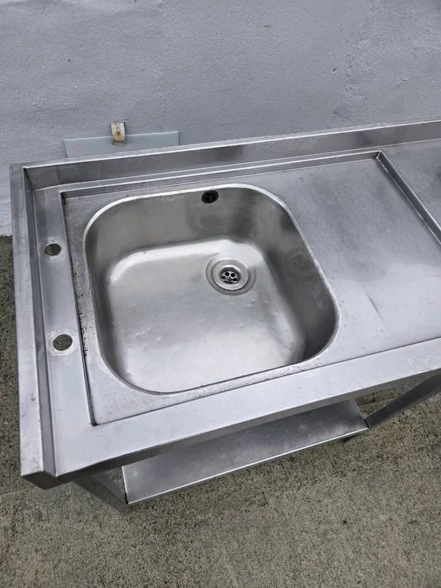 5 x Stainless steel commerical sinks - Image 2